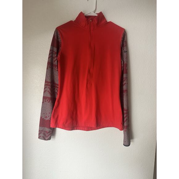 Nike Womens 3/4 Zip Red Track Jacket‎ Size Large - Picture 1 of 7